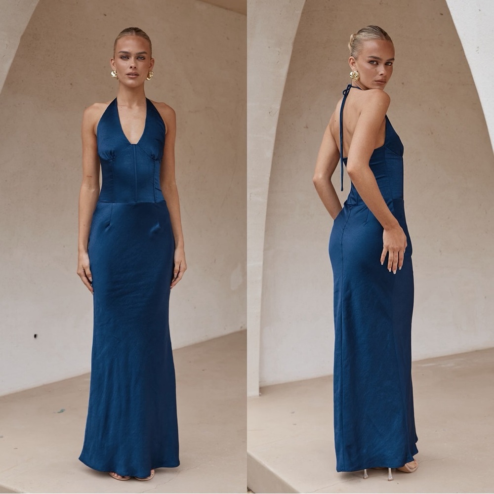 Runaway The Label Asada Maxi Dress in Midnight
